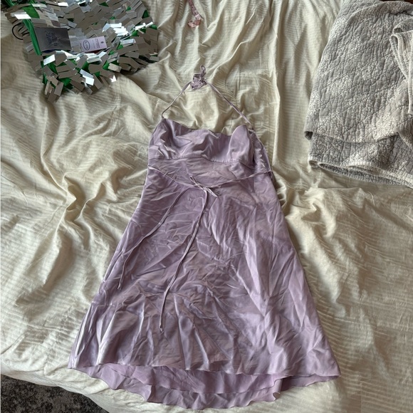 Danielle Guizio Lilac Mini Dress | Silk Blend | Large - Picture 5 of 7